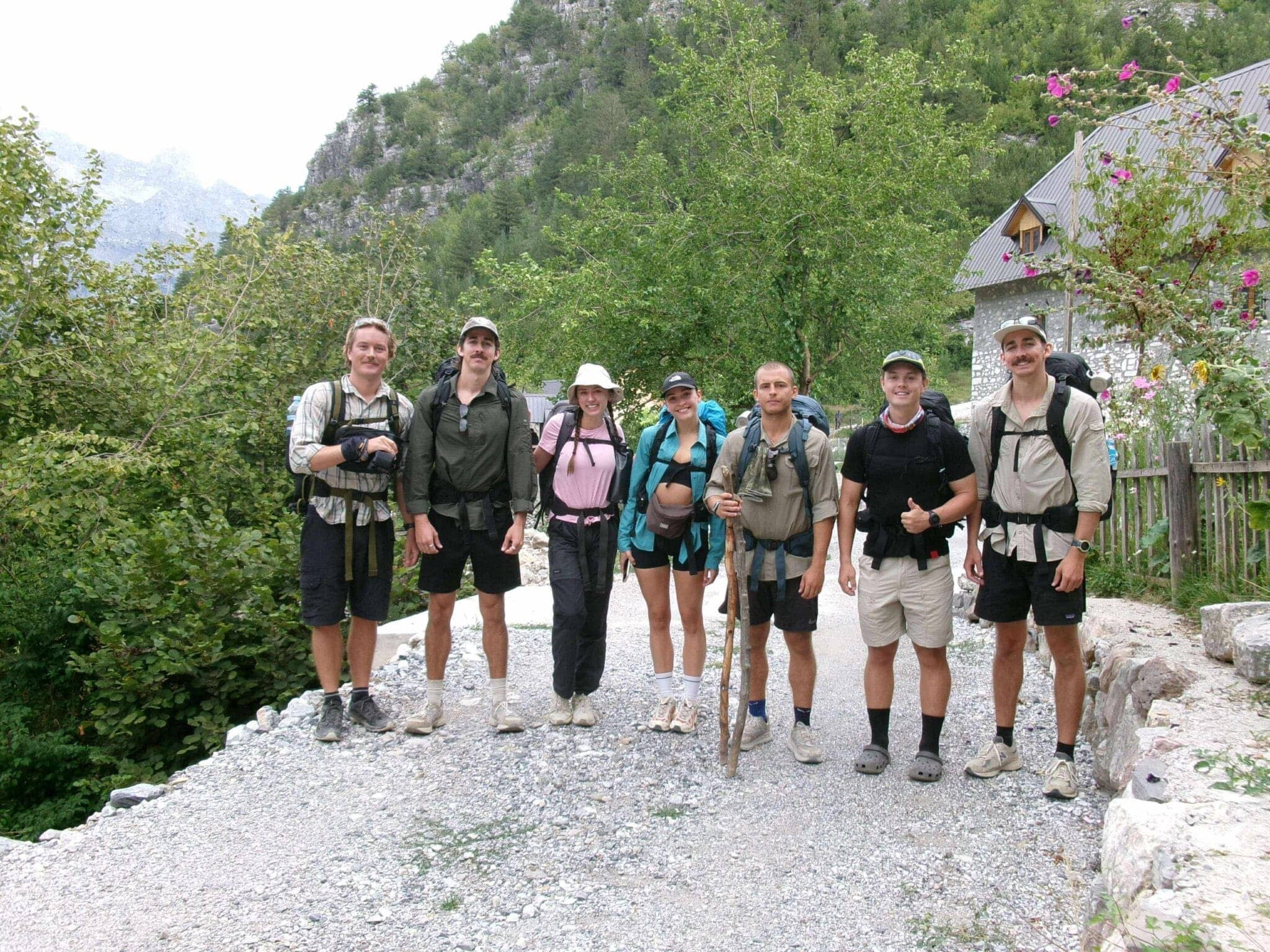 Brian, Jake, Anna, G, Gummy and Stubbs in Theth