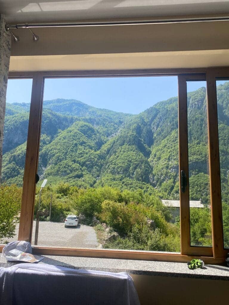 The view of Theth from our bedroom window