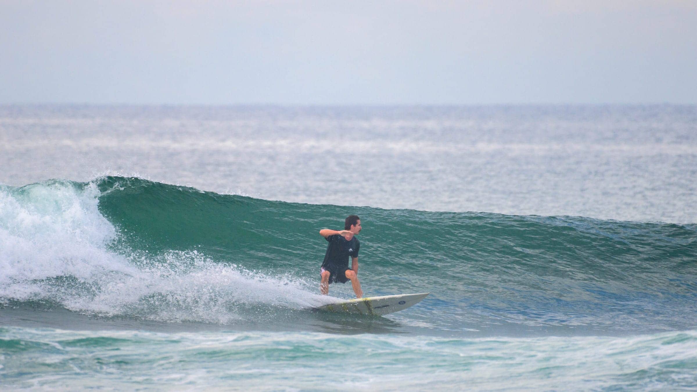 Riley surfing at Animals