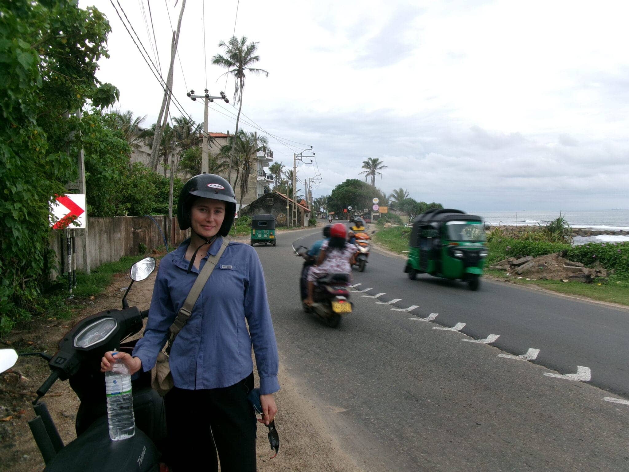 Belle standing roadside in Ahangama
