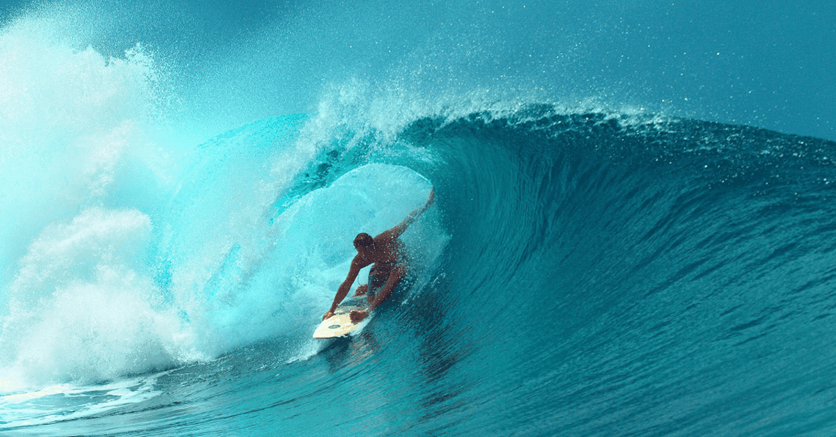 John John Florence pulling into a barrel