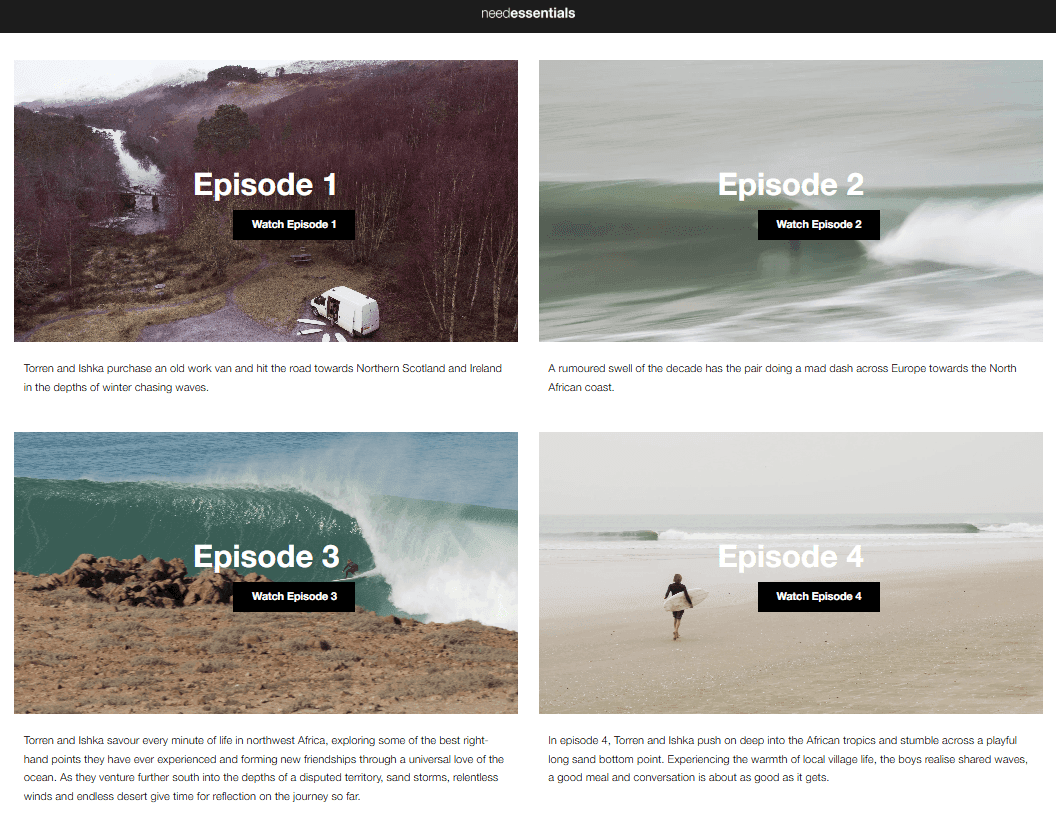 needessentials website videos