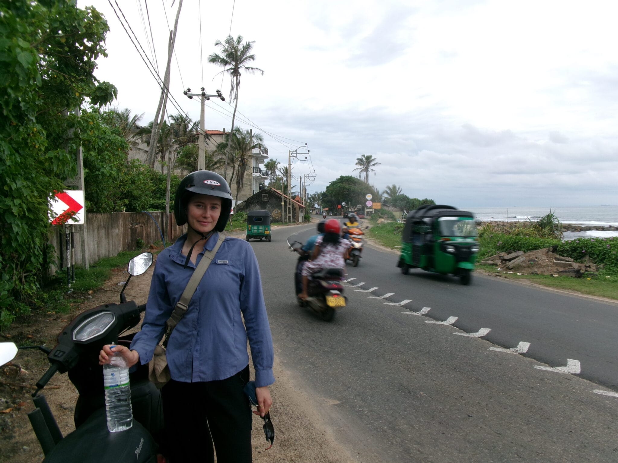 Belle standing roadside in Ahangama