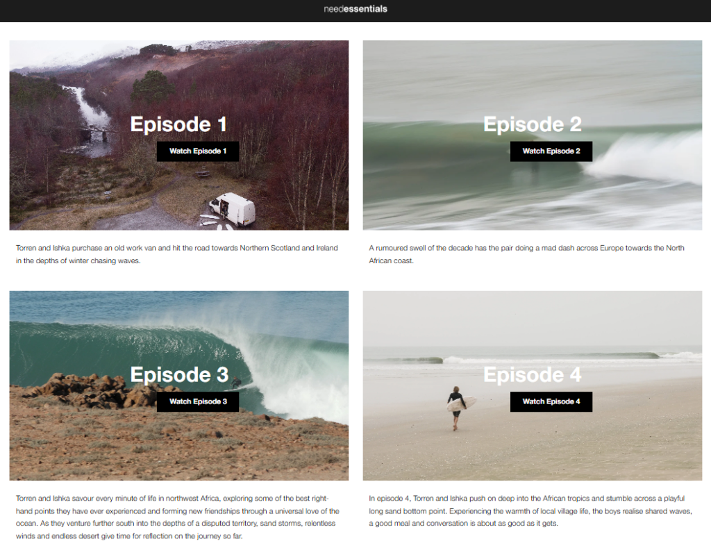 needessentials website videos