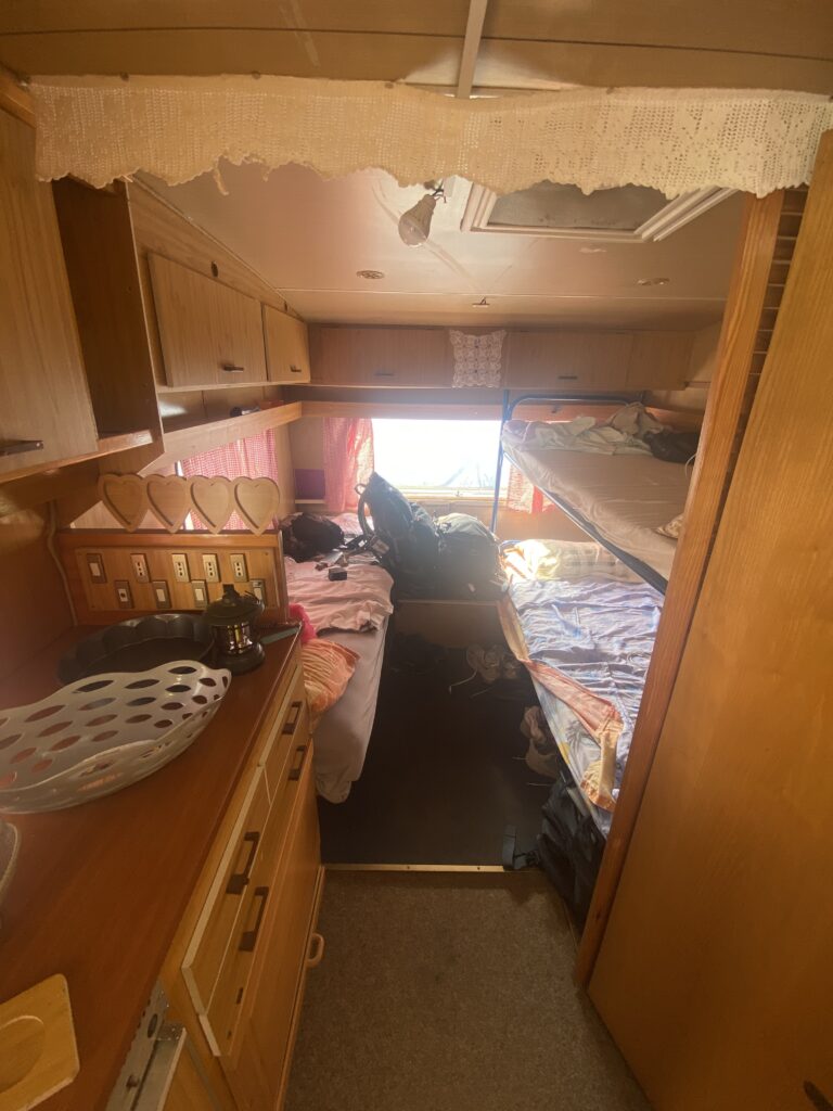 Inside the RV’s parked besides Plav Lake