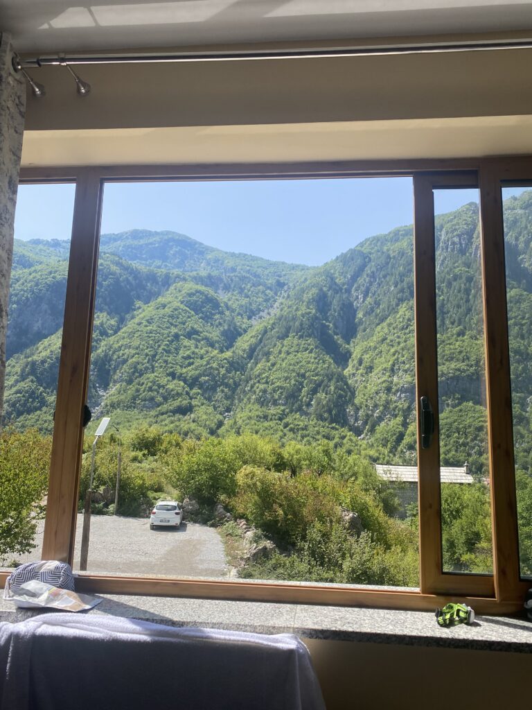 The view of Theth from our bedroom window