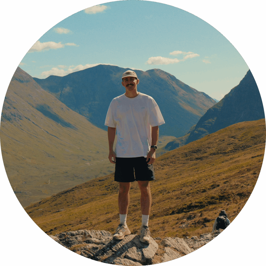 Riley Brazel standing on West Highland Way