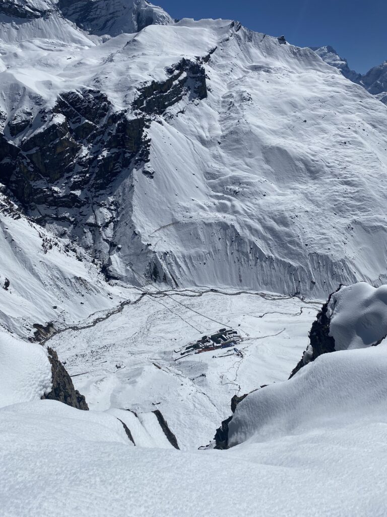 The view from the High Camp View Point, above Thorong Phedi